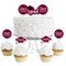 Big Dot of Happiness Maroon 2026 Graduation Party - Dessert Cupcake Toppers - Clear Treat Picks - Set of 24